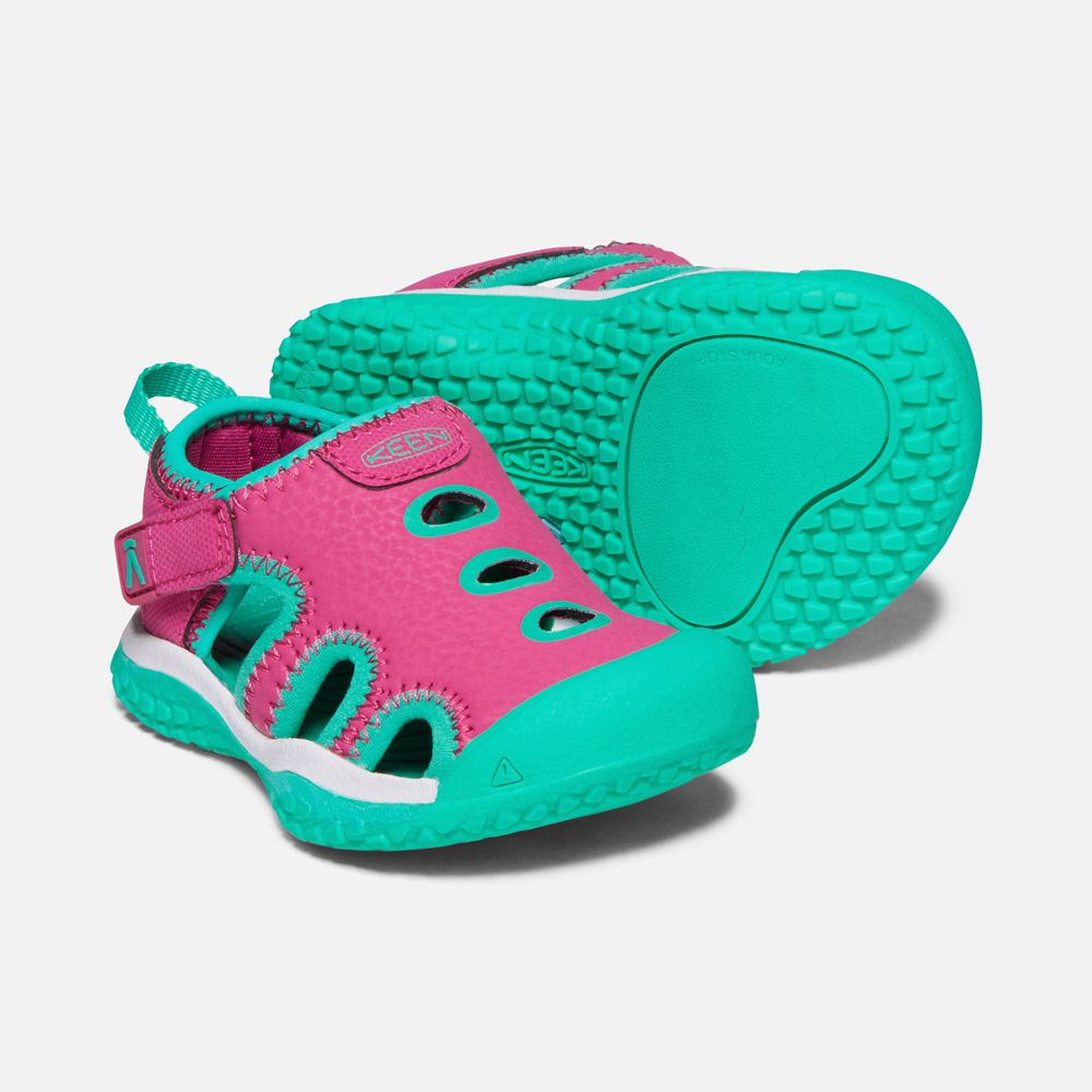 Keen Sandalet Çocuk Pembe/Yeşil - Stingray - Türkiye VUMZ94803